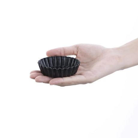 CW990 Vogue Non-Stick Mini Quiche Tin With Removable Base 80mm (Pack of 3) - JD Catering Equipment Solutions Ltd