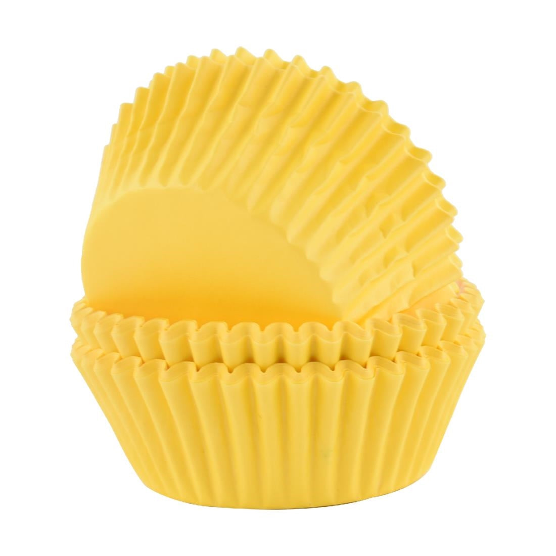 CX139 PME Block Colour Cupcake Cases Yellow, Pack of 60 JD Catering Equipment Solutions Ltd