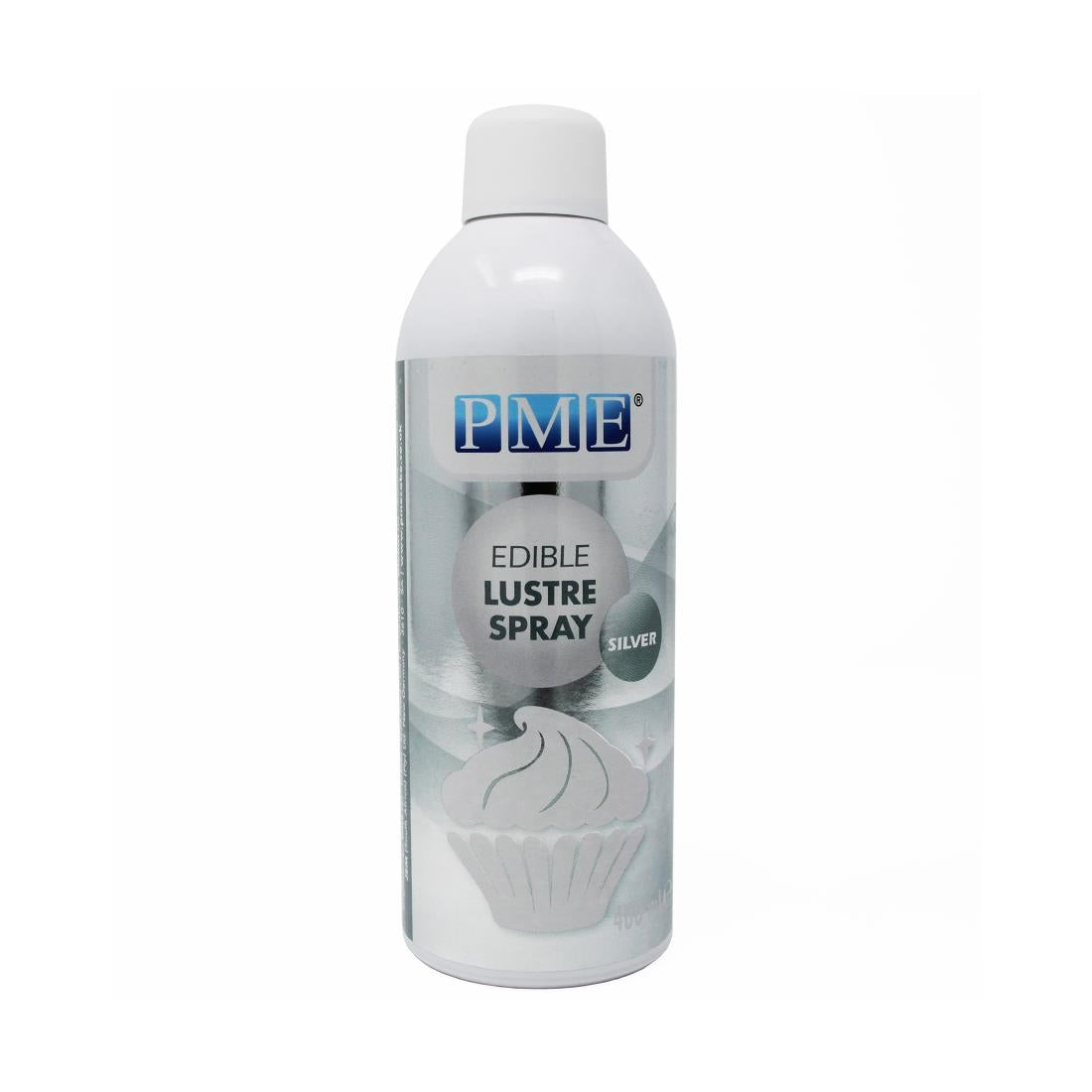CX147 PME Edible Lustre Spray Silver 400ml JD Catering Equipment Solutions Ltd