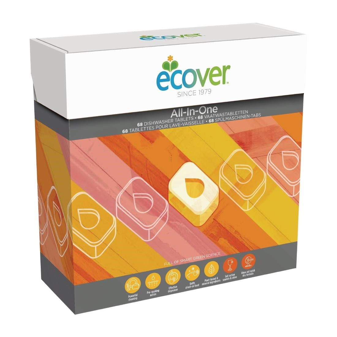 CX192 Ecover All-in-One Dishwasher Tablets (Pack of 68) JD Catering Equipment Solutions Ltd