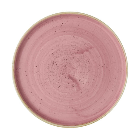 CX636 Churchill Stonecast Walled Plates Pink 220mm (Pack of 6) JD Catering Equipment Solutions Ltd