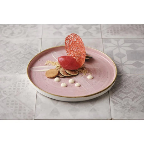 CX636 Churchill Stonecast Walled Plates Pink 220mm (Pack of 6) - JD Catering Equipment Solutions Ltd
