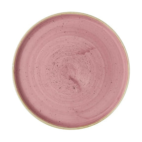 CX636 Churchill Stonecast Walled Plates Pink 220mm (Pack of 6) - JD Catering Equipment Solutions Ltd
