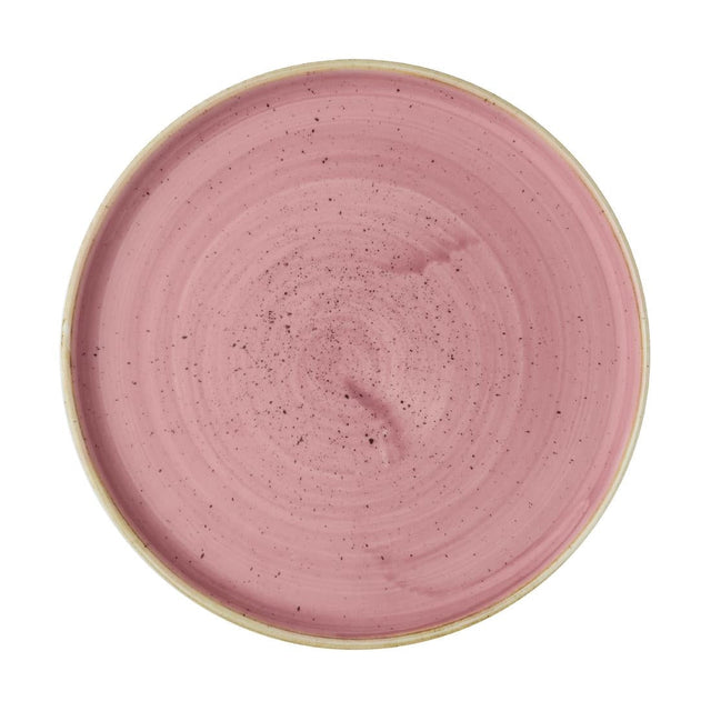 CX636 Churchill Stonecast Walled Plates Pink 220mm (Pack of 6) JD Catering Equipment Solutions Ltd