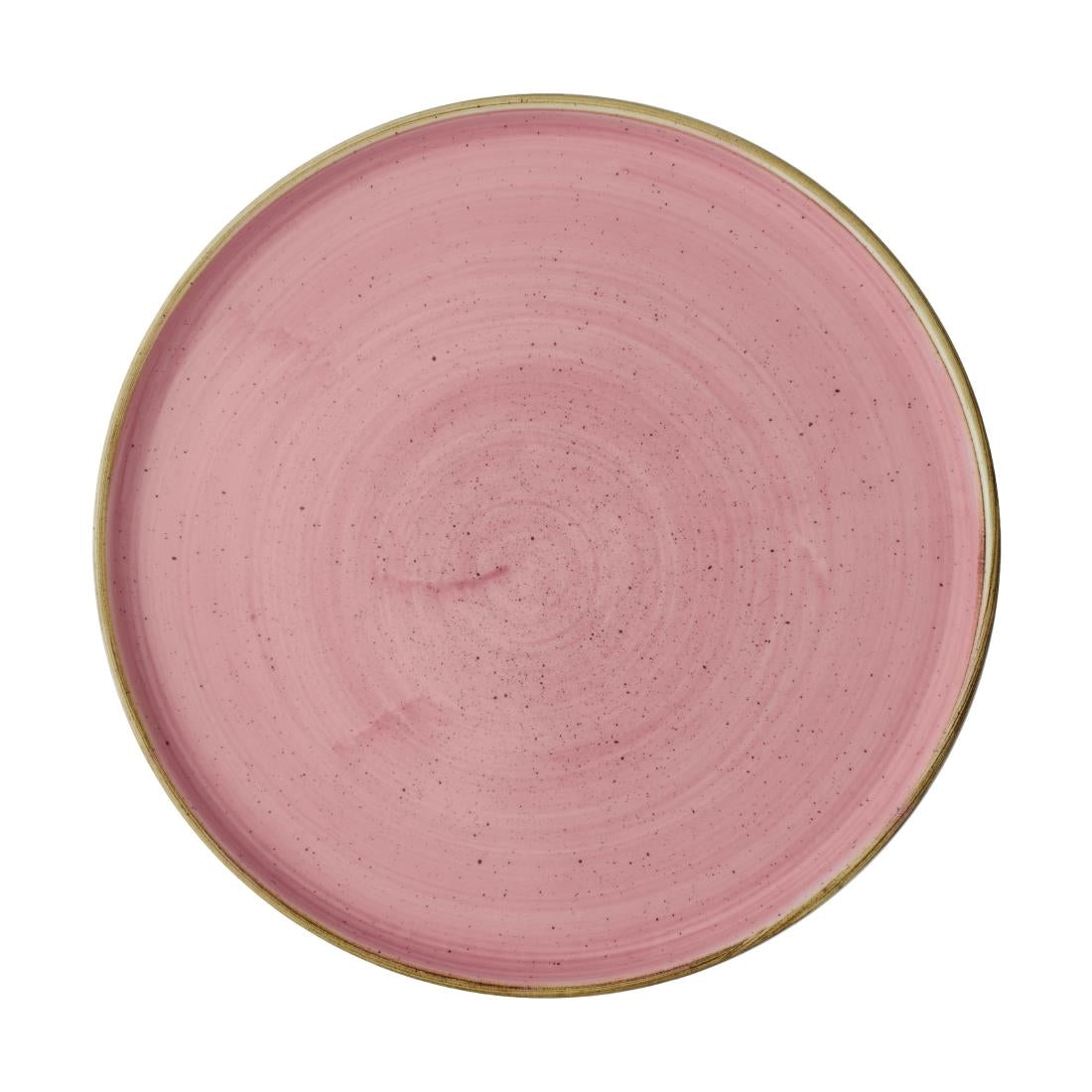 CX637 Churchill Stonecast Walled Plates Pink 260mm (Pack of 6) JD Catering Equipment Solutions Ltd