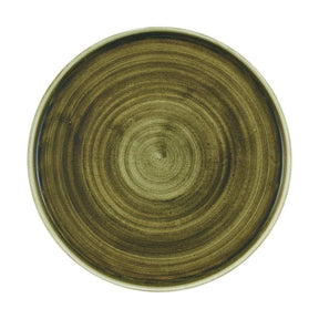 CX639 Churchill Stonecast Plume Walled Plates Green 260mm (Pack of 6) - JD Catering Equipment Solutions Ltd