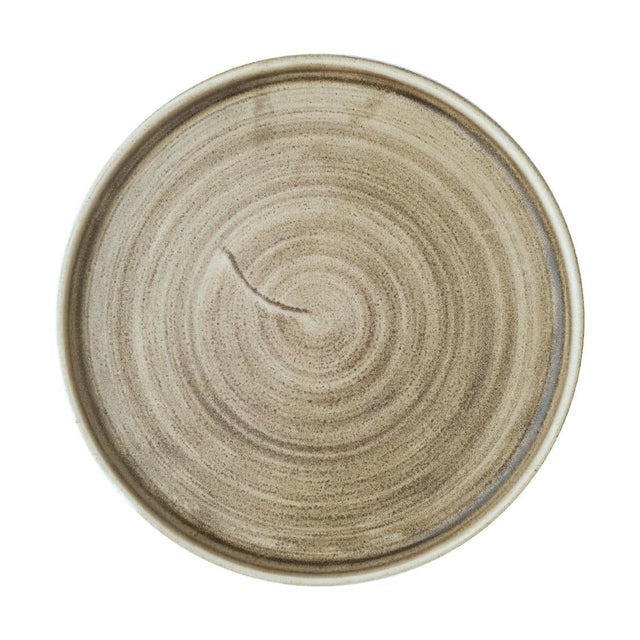 CX642 Churchill Stonecast Patina Antique Taupe Walled Plates 220mm (Pack of 6) JD Catering Equipment Solutions Ltd