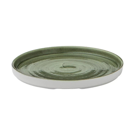 CX644 Churchill Stonecast Patina Walled Plates Green 220mm (Pack of 6) - JD Catering Equipment Solutions Ltd