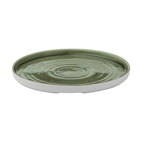 CX645 Churchill Stonecast Patina Walled Plates Green 260mm (Pack of 6) - JD Catering Equipment Solutions Ltd