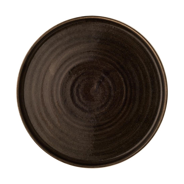 CX646 Churchill Stonecast Patina Walled Plates Iron Black 220mm (Pack of 6) JD Catering Equipment Solutions Ltd