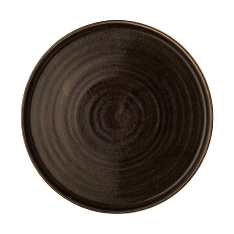 CX646 Churchill Stonecast Patina Walled Plates Iron Black 220mm (Pack of 6) JD Catering Equipment Solutions Ltd