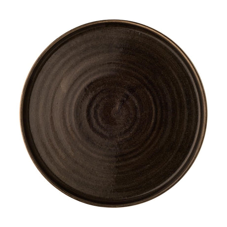 CX647 Churchill Stonecast Patina Walled Plates Iron Black 260mm (Pack of 6) JD Catering Equipment Solutions Ltd
