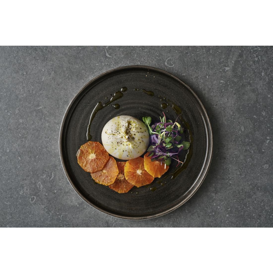 CX647 Churchill Stonecast Patina Walled Plates Iron Black 260mm (Pack of 6) JD Catering Equipment Solutions Ltd