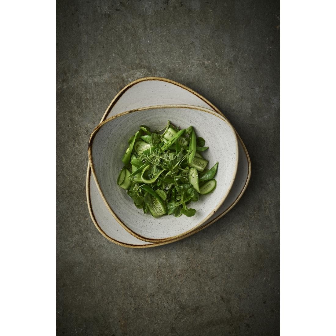CX657 Churchill Stonecast Raw Lotus Bowls Grey 228mm (Pack of 12) JD Catering Equipment Solutions Ltd