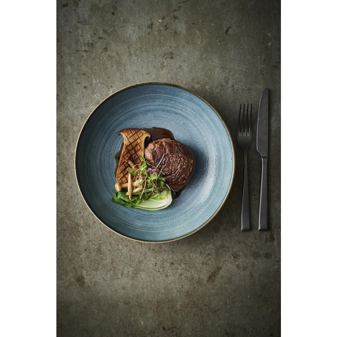 CX663 Churchill Stonecast Raw Evolve Coupe Plates Teal 220mm (Pack of 12) JD Catering Equipment Solutions Ltd