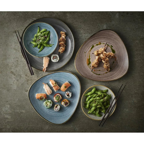 CX664 Churchill Stonecast Raw Lotus Plates Teal 254mm (Pack of 12) - JD Catering Equipment Solutions Ltd
