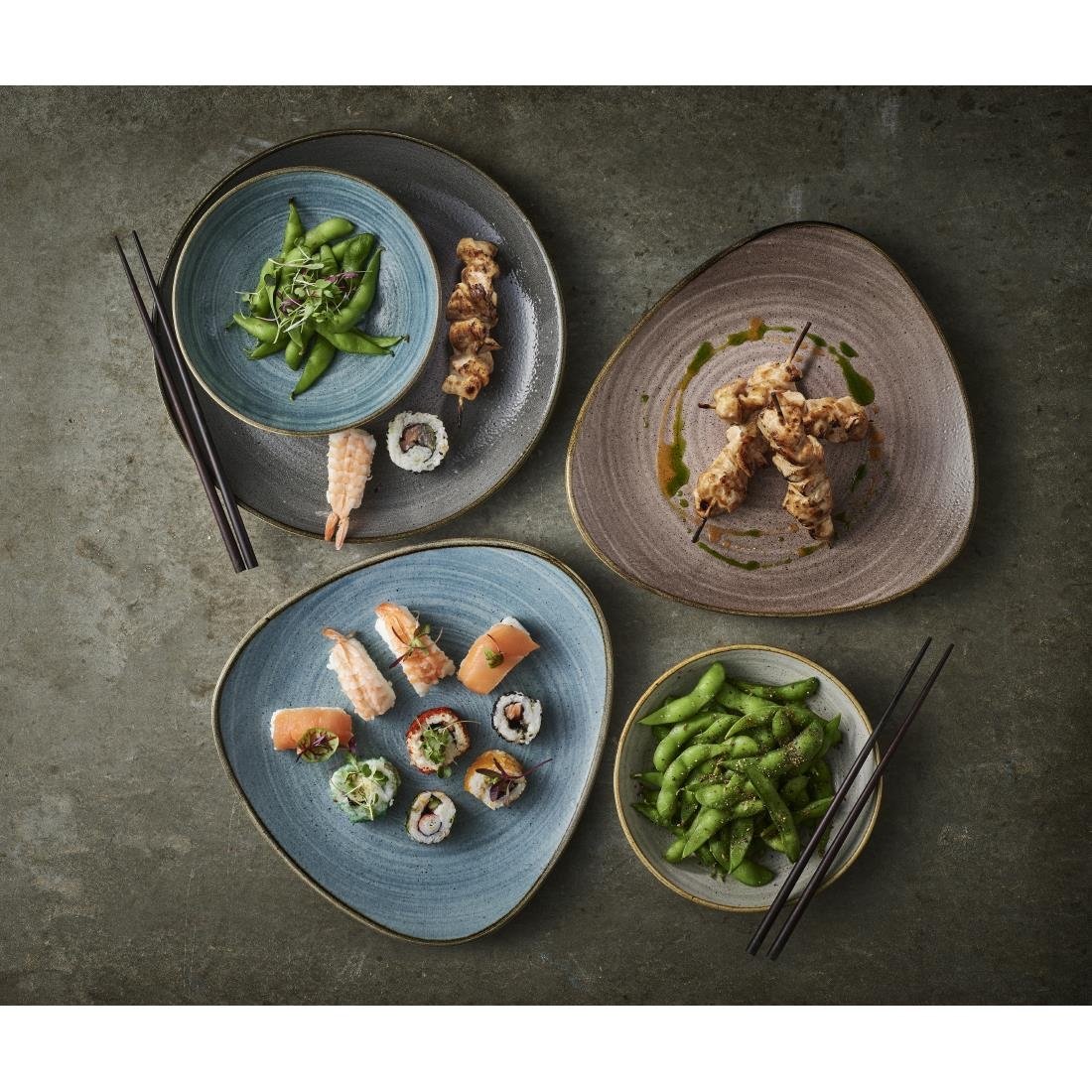 CX665 Churchill Stonecast Raw Lotus Plates Teal 228mm (Pack of 12) JD Catering Equipment Solutions Ltd