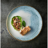 CX668 Churchill Homespun Accents Aquamarine Evolve Coupe Plates 260mm (Pack of 12) JD Catering Equipment Solutions Ltd