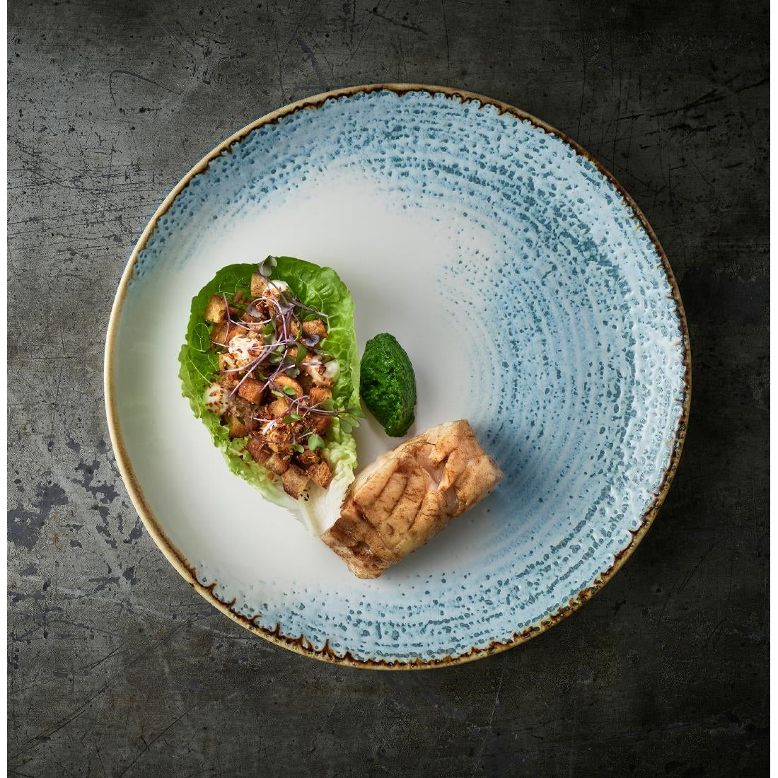 CX669 Churchill Homespun Accents Aquamarine Evolve Coupe Plates 285mm (Pack of 12) JD Catering Equipment Solutions Ltd