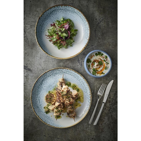 CX672 Churchill Homespun Accents Aquamarine Evolve Coupe Plates 165mm (Pack of 12) - JD Catering Equipment Solutions Ltd