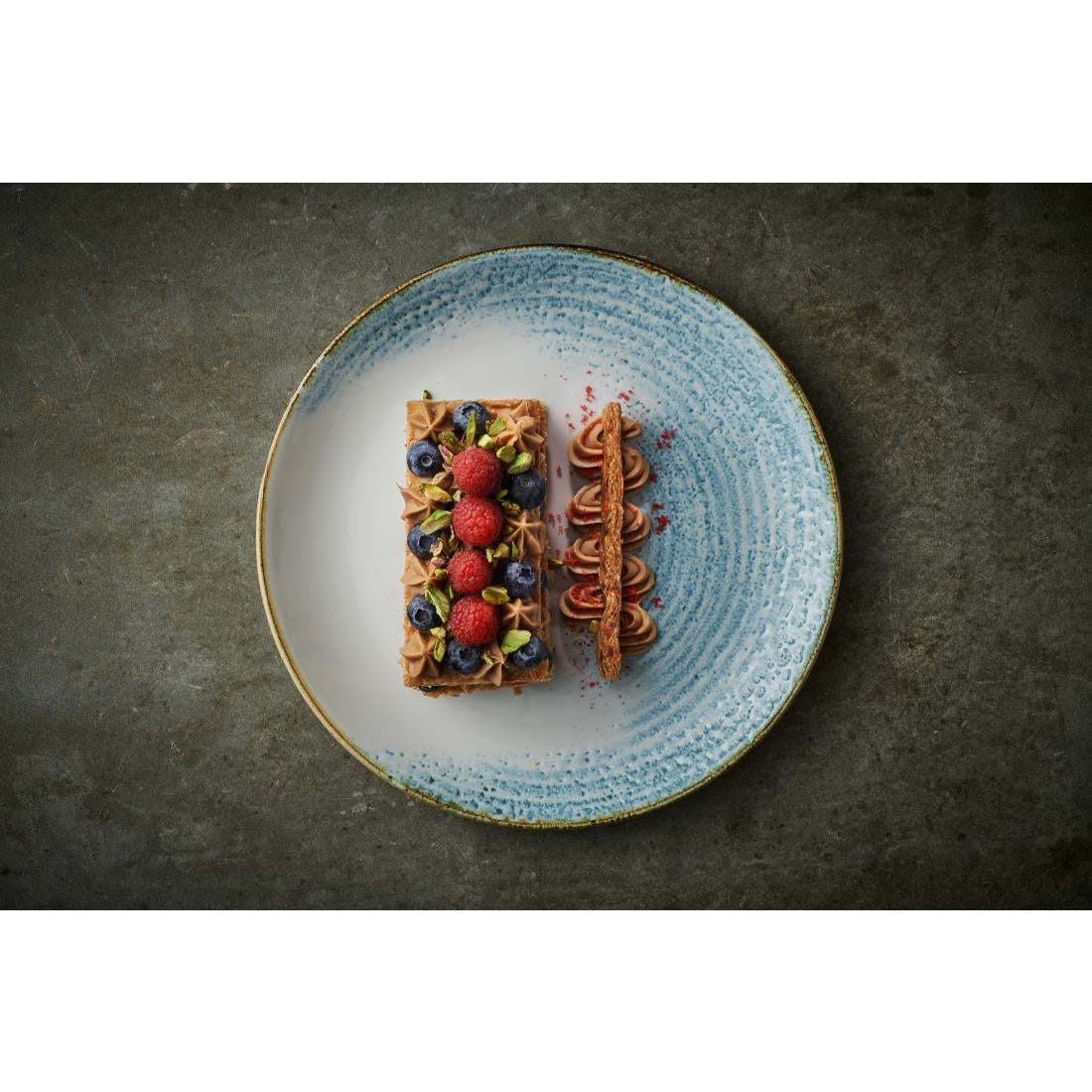 CX672 Churchill Homespun Accents Aquamarine Evolve Coupe Plates 165mm (Pack of 12) JD Catering Equipment Solutions Ltd