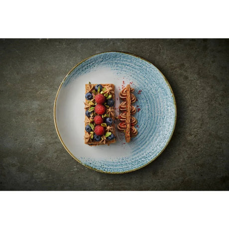 CX672 Churchill Homespun Accents Aquamarine Evolve Coupe Plates 165mm (Pack of 12) - JD Catering Equipment Solutions Ltd