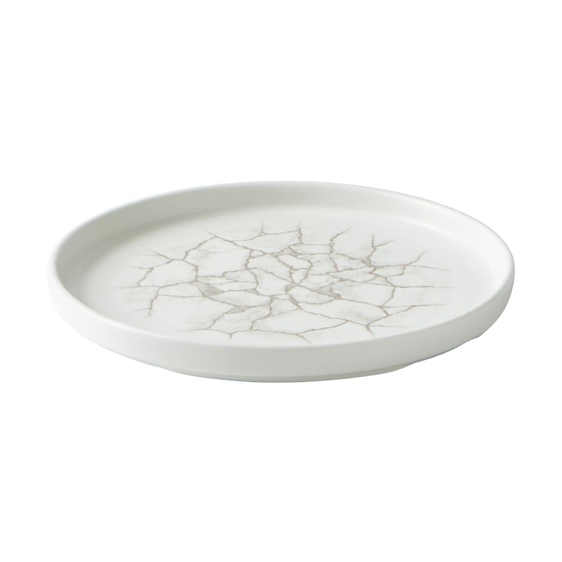 CX676 Churchill Studio Prints Kintsugi Agate Walled Plates Grey 220mm (Pack of 6) JD Catering Equipment Solutions Ltd