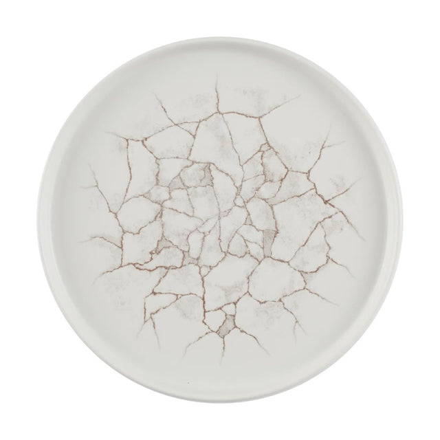 CX677 Churchill Studio Prints Kintsugi Agate Walled Plates Grey 260mm (Pack of 6) JD Catering Equipment Solutions Ltd