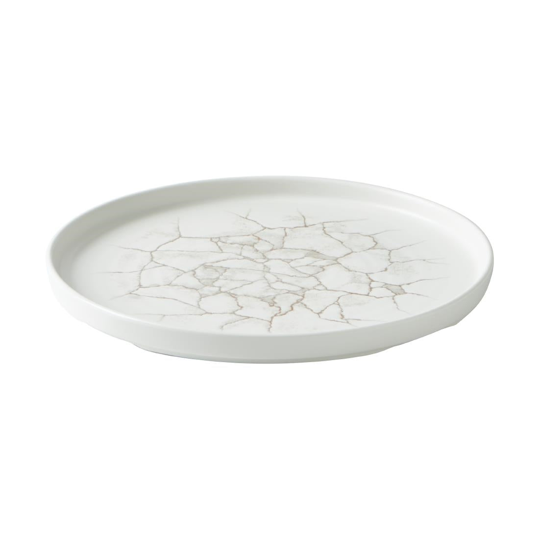 CX677 Churchill Studio Prints Kintsugi Agate Walled Plates Grey 260mm (Pack of 6) JD Catering Equipment Solutions Ltd