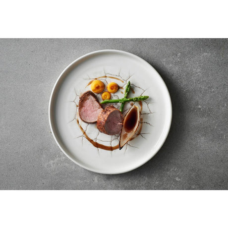 CX677 Churchill Studio Prints Kintsugi Agate Walled Plates Grey 260mm (Pack of 6) - JD Catering Equipment Solutions Ltd