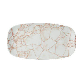 CX690 Churchill Studio Prints Kintsugi Oblong Plates Coral 298X152mm (Pack of 12) - JD Catering Equipment Solutions Ltd