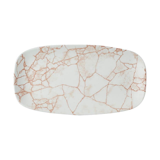 CX691 Churchill Studio Prints Kintsugi Oblong Plates Coral 325X187mm (Pack of 6) JD Catering Equipment Solutions Ltd