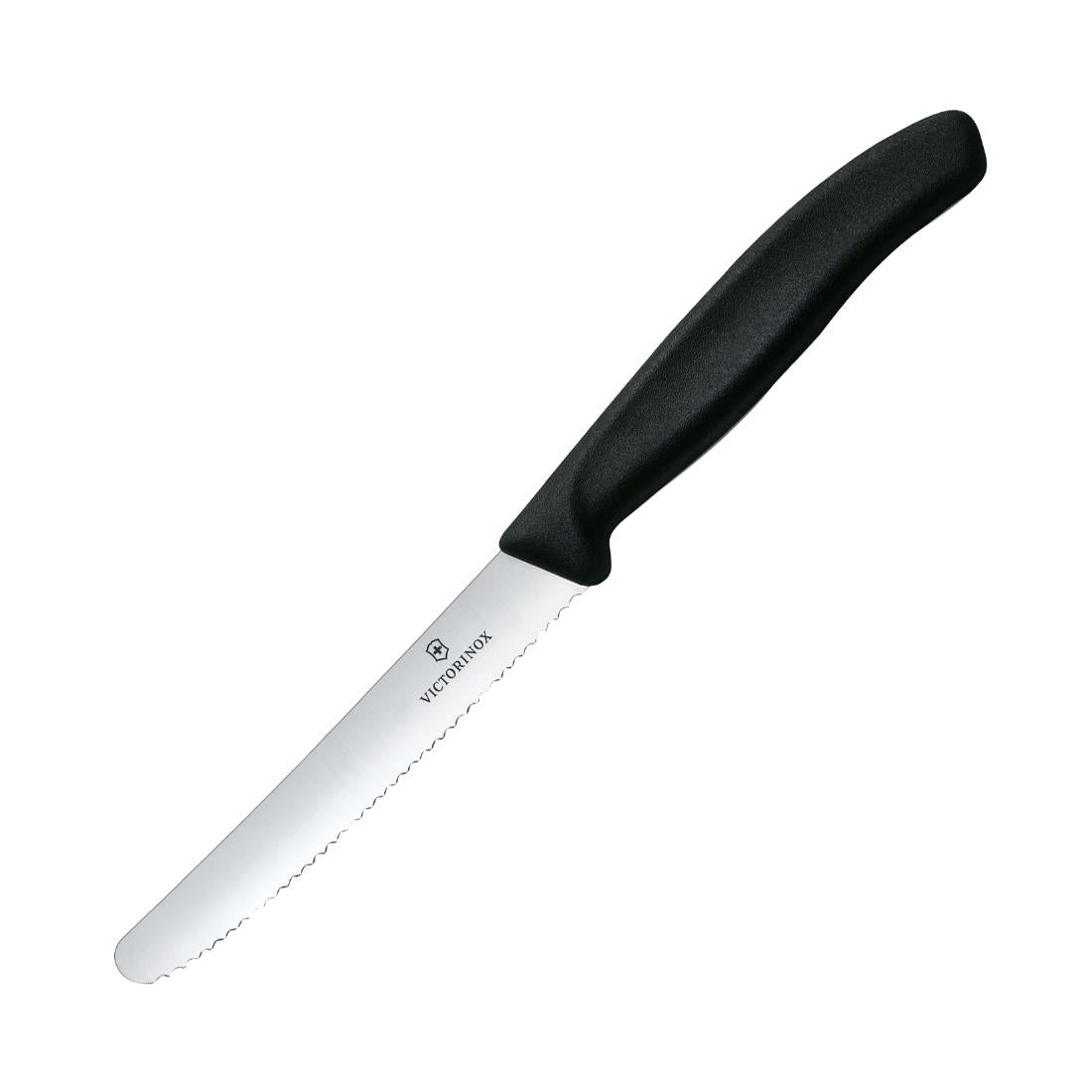 CX740 Tomato/Utility Knife, Serrated Edge 11cm Black JD Catering Equipment Solutions Ltd