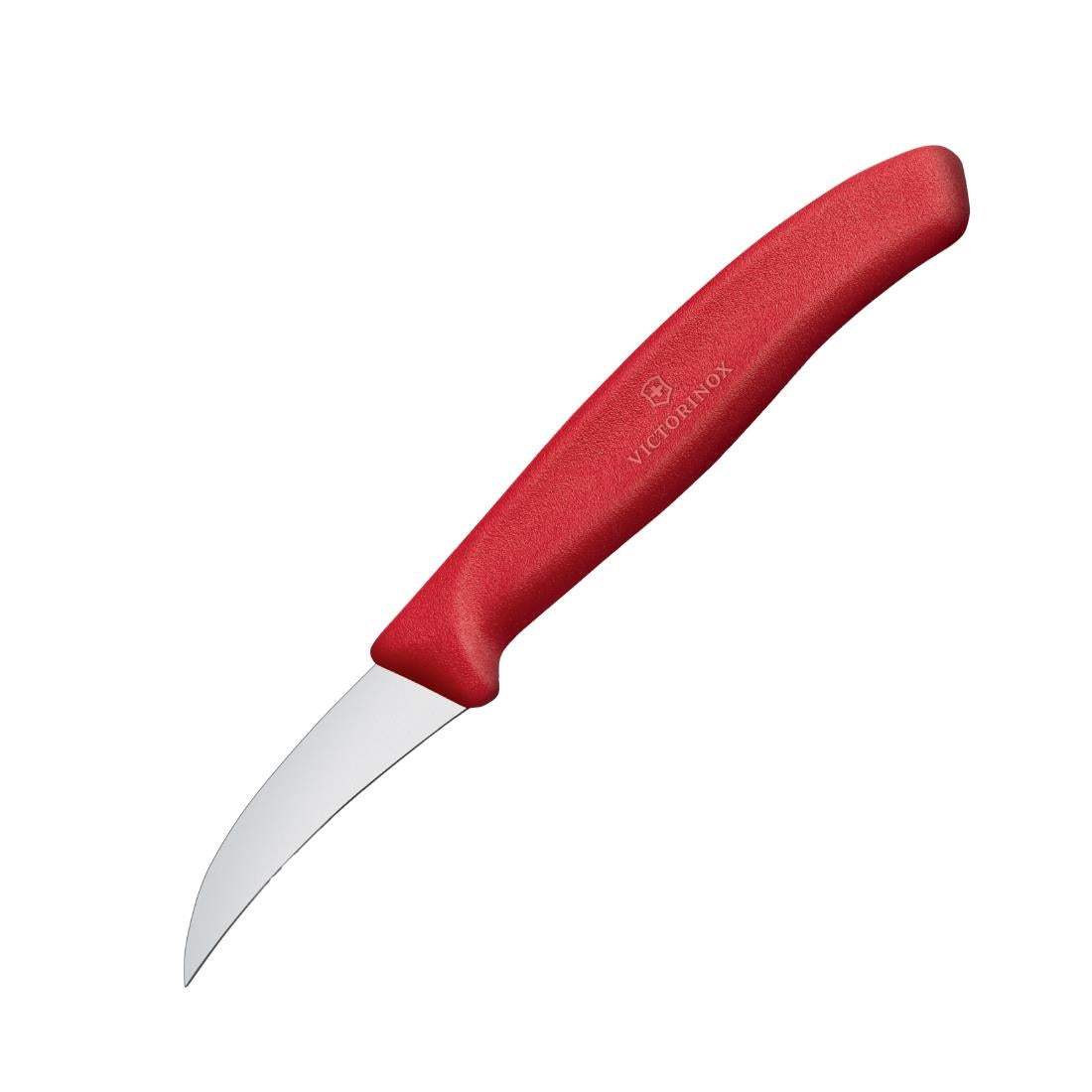 CX744 Victorinox Shaping Knife Curved Blade 8cm Red JD Catering Equipment Solutions Ltd