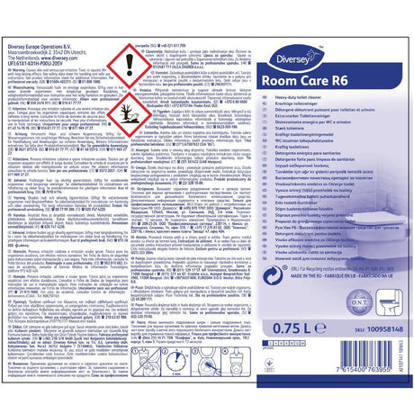 CX822 Room Care R6 Heavy-Duty Toilet Cleaner Ready To Use 750ml JD Catering Equipment Solutions Ltd