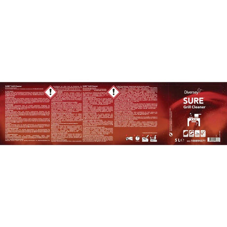 CX839 SURE Grill Cleaner Concentrate 5Ltr - JD Catering Equipment Solutions Ltd