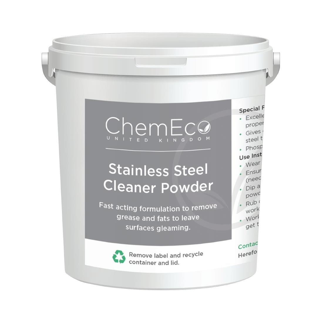 CX946 ChemEco Stainless Steel Cleaner Powder 1kg JD Catering Equipment Solutions Ltd