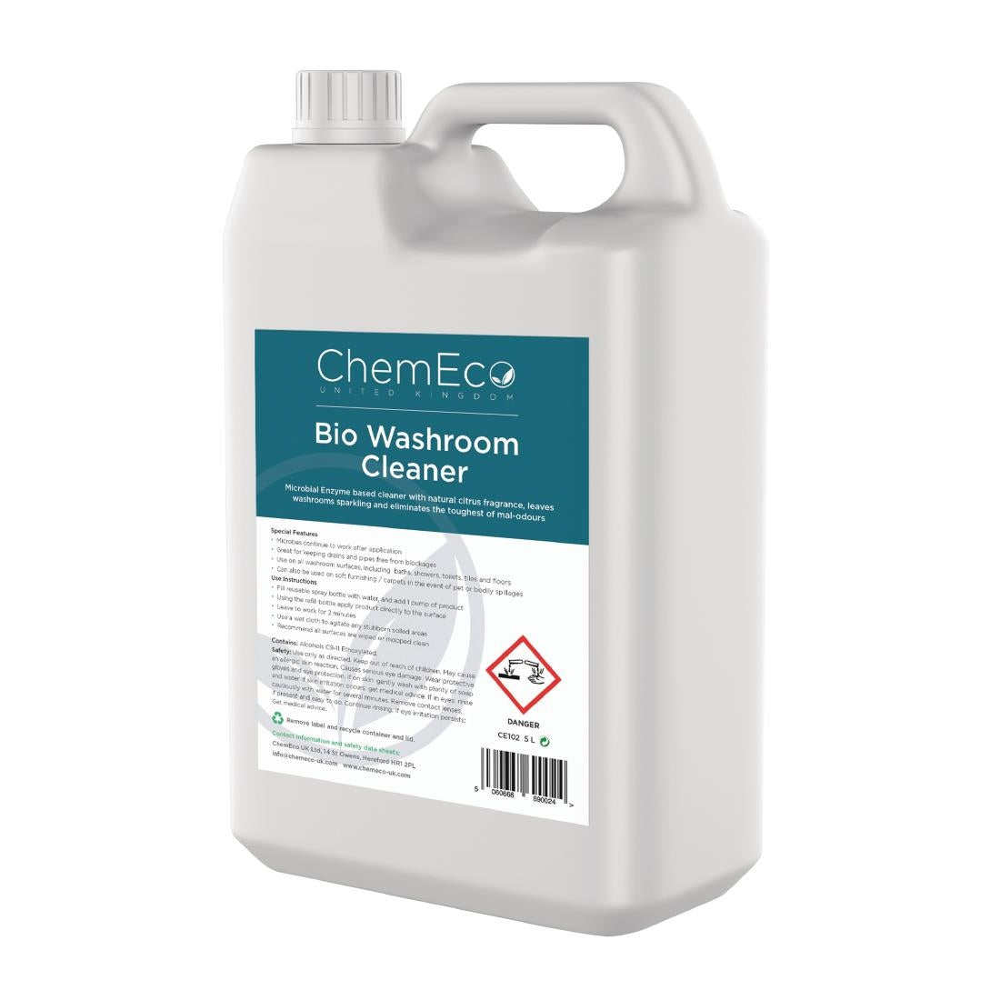CX948 ChemEco Bio Washroom Cleaner 5Ltr JD Catering Equipment Solutions Ltd