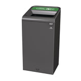 CX961 Rubbermaid Configure Recycling Bin with Mixed Recycling Label Green 87Ltr JD Catering Equipment Solutions Ltd