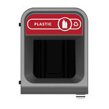 CX963 Rubbermaid Configure Recycling Bin with Plastic Recycling Label Red 57Ltr JD Catering Equipment Solutions Ltd