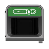 CX967 Rubbermaid Configure Recycling Bin with Glass Recycling Label Green 87Ltr JD Catering Equipment Solutions Ltd