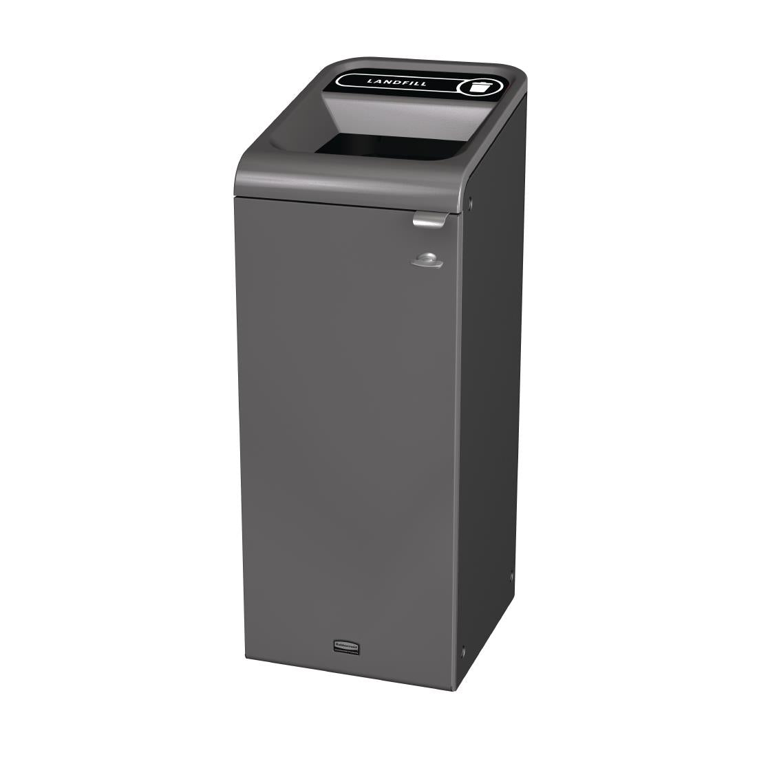 CX969 Rubbermaid Configure Recycling Bin with Landfill Label Black 57Ltr JD Catering Equipment Solutions Ltd