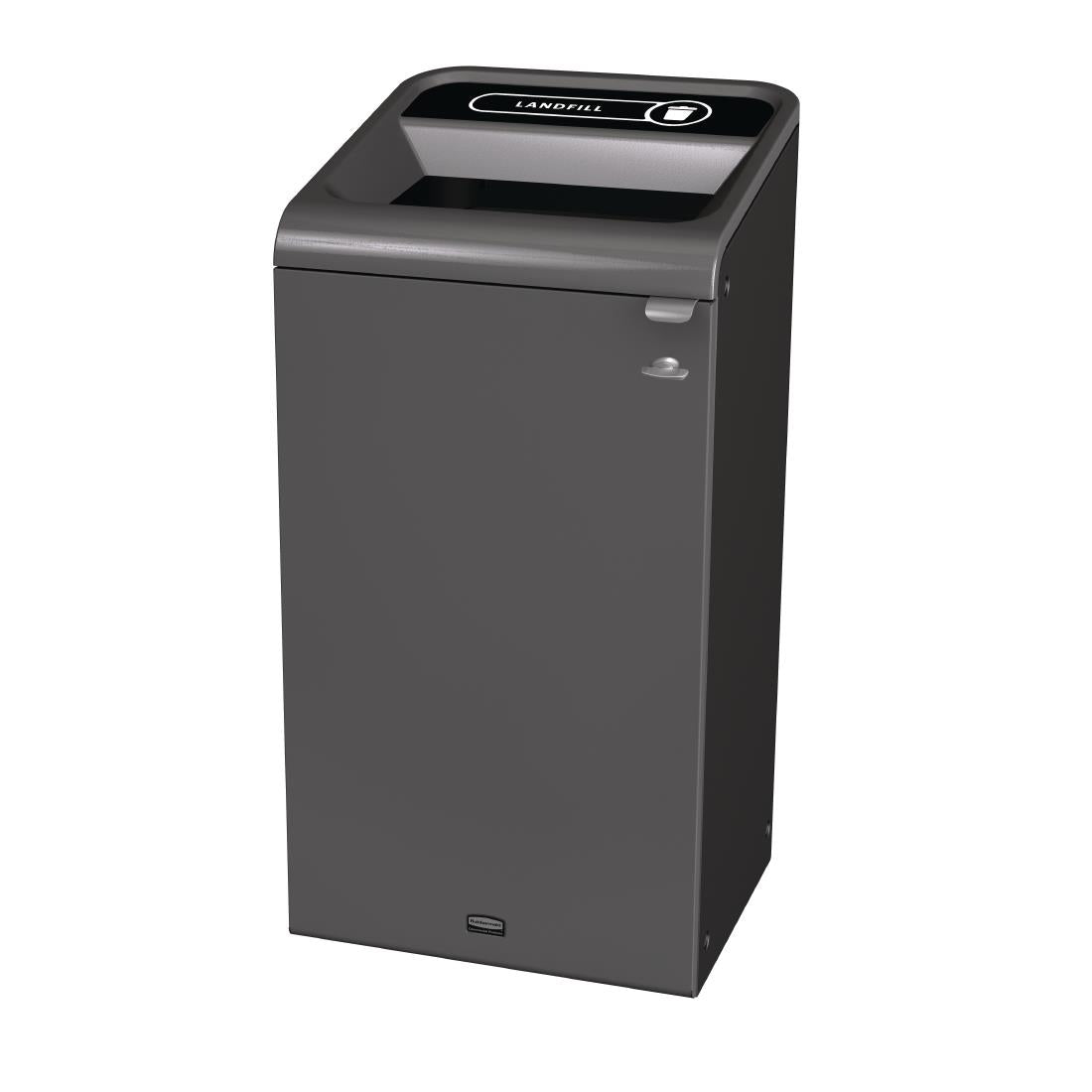CX970 Rubbermaid Configure Recycling Bin with Landfill Label Black 87Ltr JD Catering Equipment Solutions Ltd