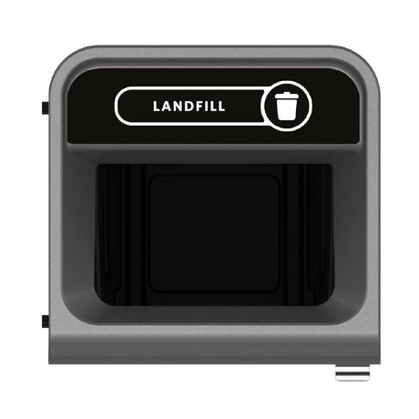 CX970 Rubbermaid Configure Recycling Bin with Landfill Label Black 87Ltr JD Catering Equipment Solutions Ltd