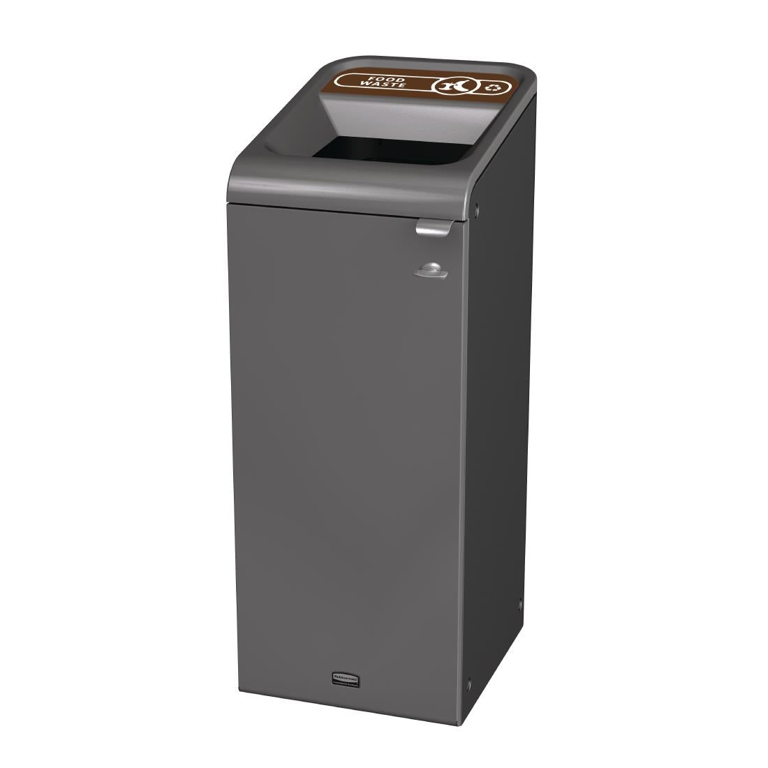 CX972 Rubbermaid Configure Recycling Bin with Food Waste Label Brown 57Ltr JD Catering Equipment Solutions Ltd