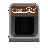 CX972 Rubbermaid Configure Recycling Bin with Food Waste Label Brown 57Ltr JD Catering Equipment Solutions Ltd