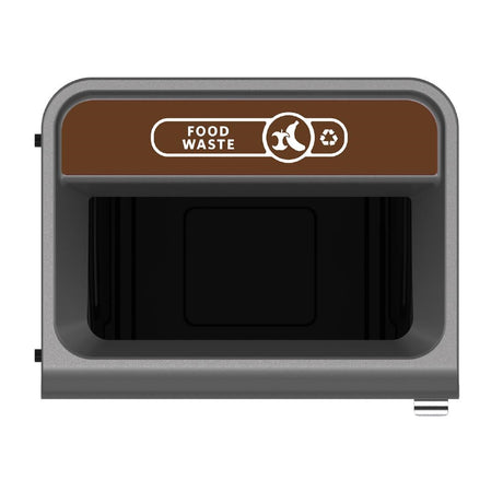 CX974 Rubbermaid Configure Recycling Bin with Food Waste Label Brown 125Ltr JD Catering Equipment Solutions Ltd