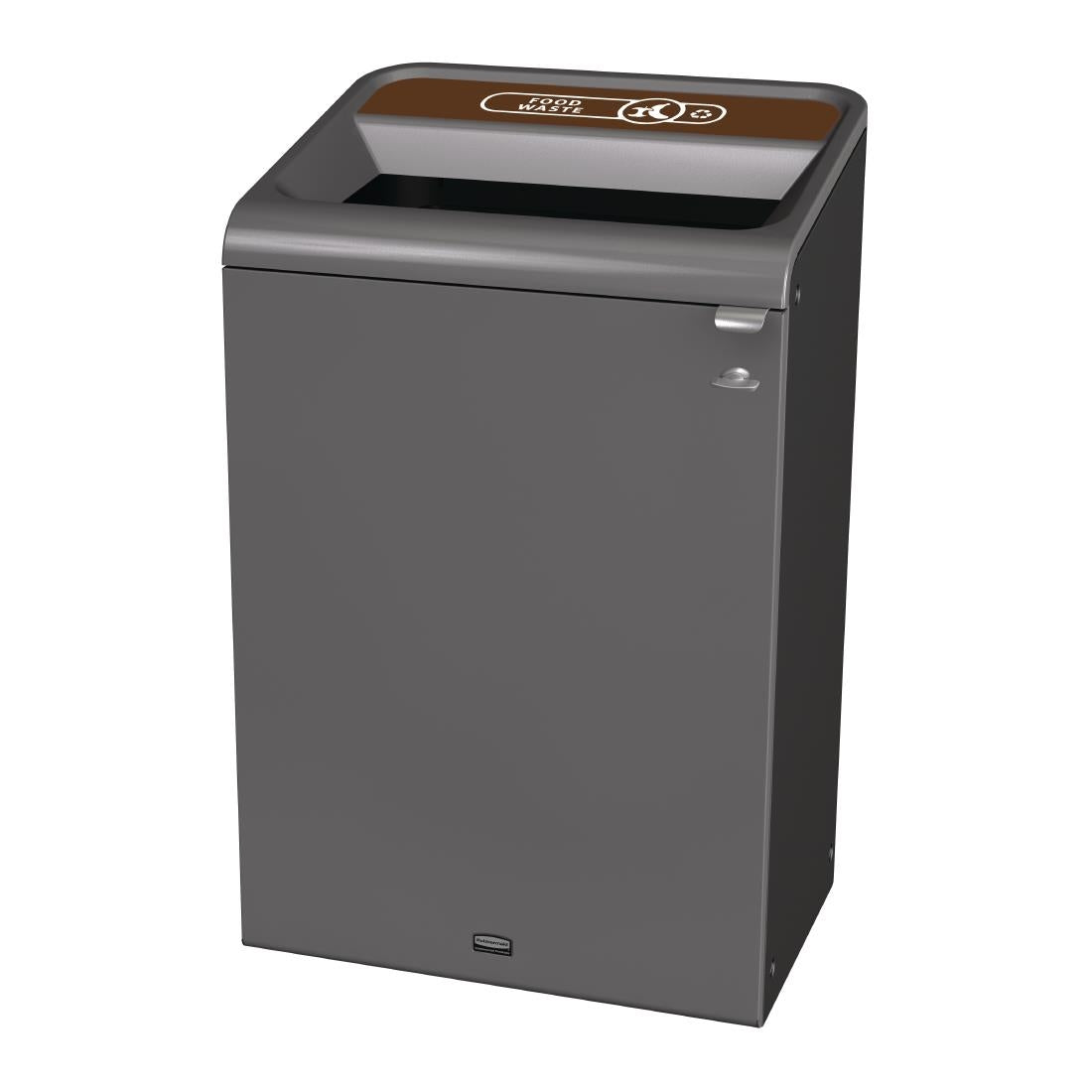 CX974 Rubbermaid Configure Recycling Bin with Food Waste Label Brown 125Ltr JD Catering Equipment Solutions Ltd