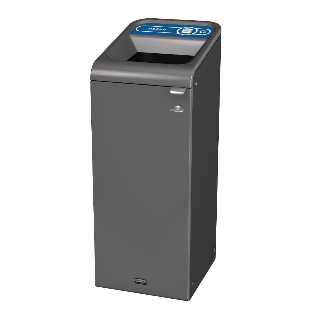 CX975 Rubbermaid Configure Recycling Bin with Paper Recycling Label Blue 57Ltr JD Catering Equipment Solutions Ltd