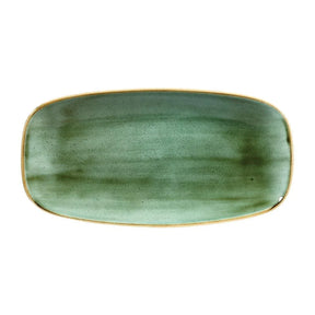 CY100 Churchill Stonecast Rectangular Plates Samphire Green 153 x 298mm - JD Catering Equipment Solutions Ltd